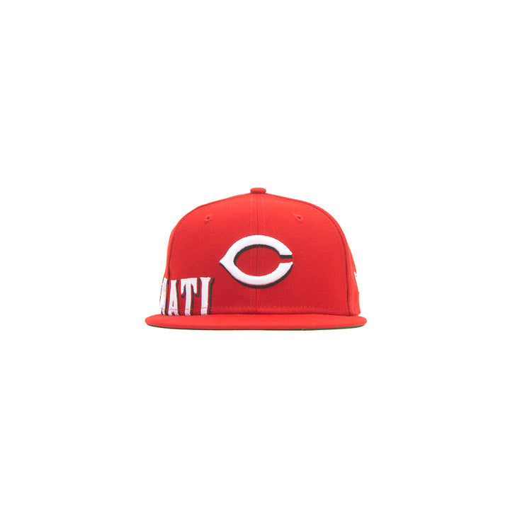 Cincinnati Reds Side Split Fitted Cap (Red)