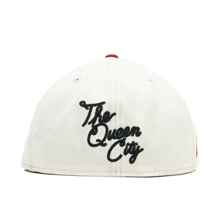 Corporate x Cincinnati Reds Queen City Fitted Cap (Chrome White/Red)