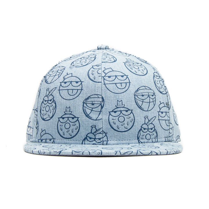 Kevin Lyons Basketball Fitted Cap (Washed Denim)