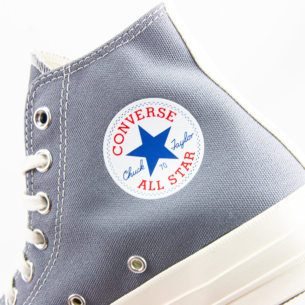 Comme des Garcons Play x Converse Chuck 70 Hi (Steel Gray/Egret/Black)