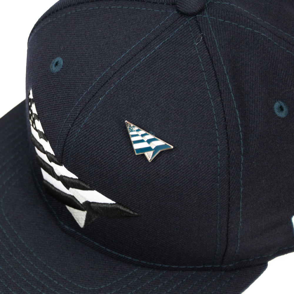 Navy Boy Crown Old School Snapback (Navy)