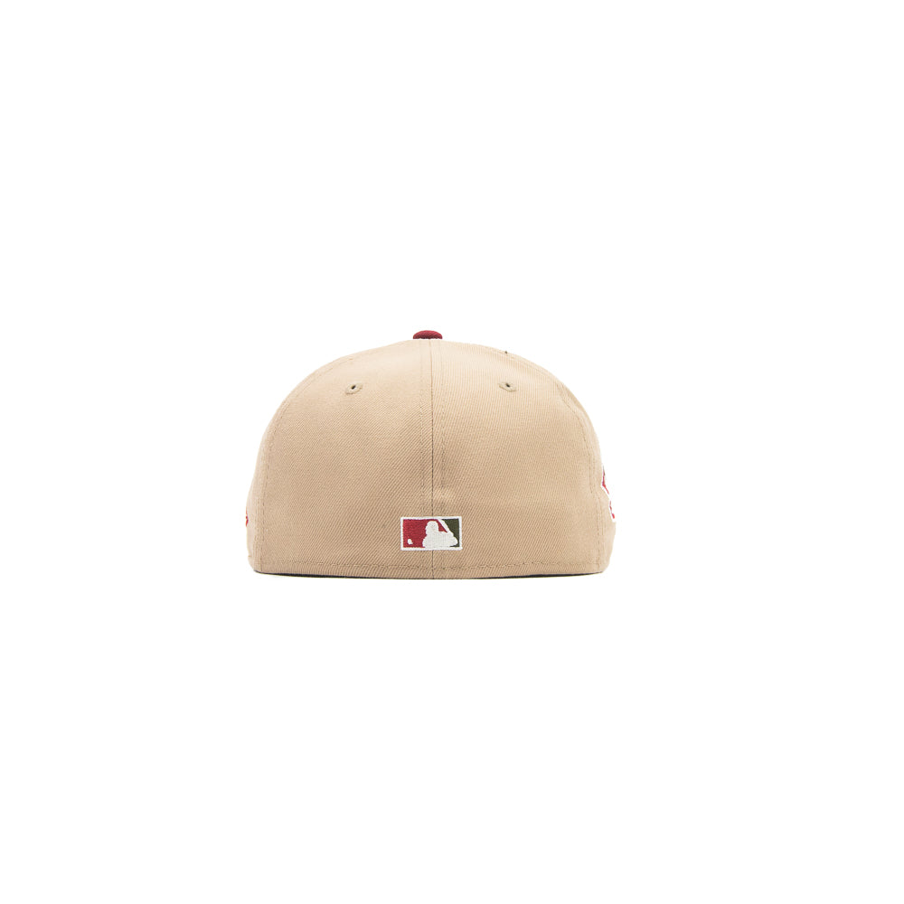 Cincinnati Reds Riverfront Fitted Cap (Camel/Cardinal Red)