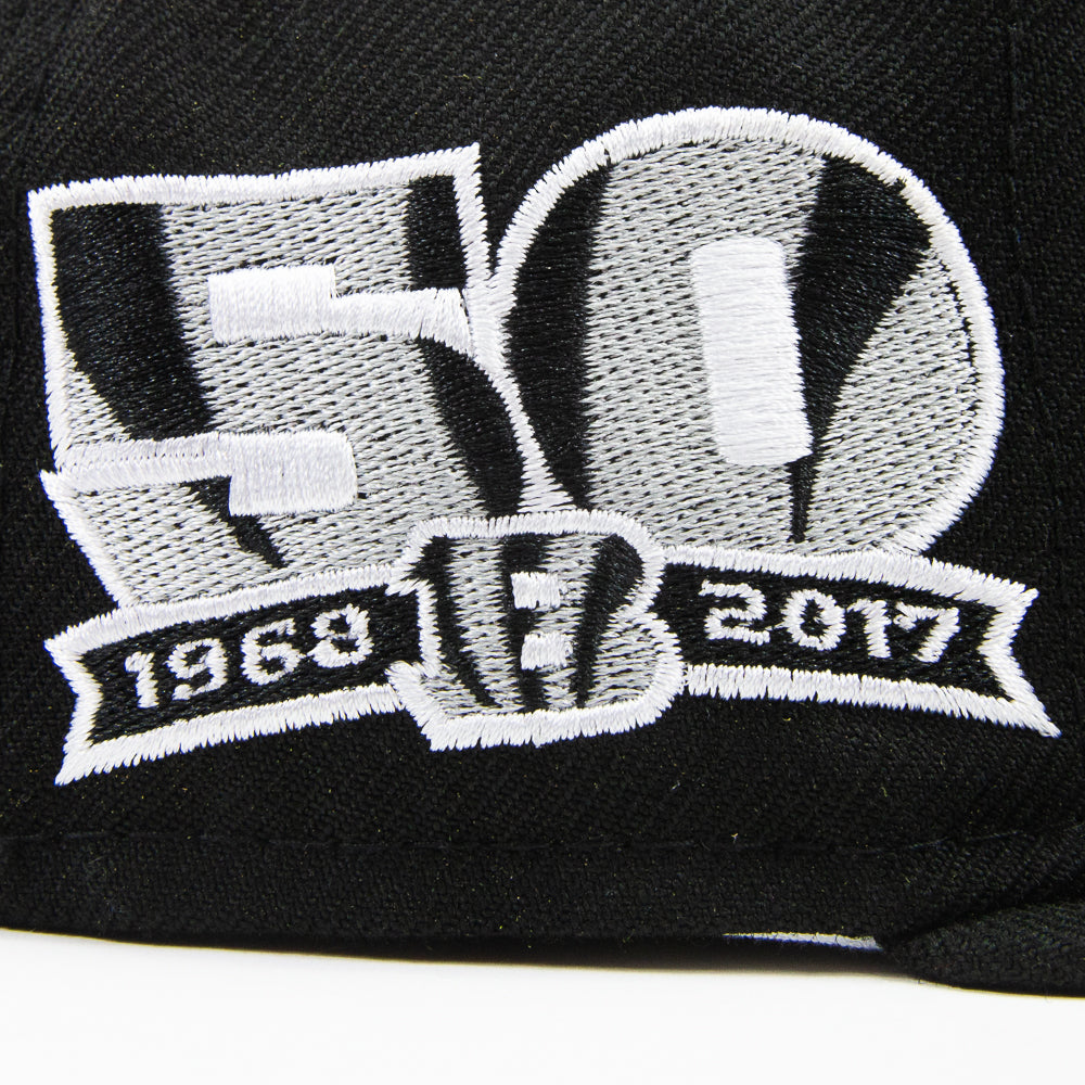 Cincinnati Bengals 50th Anniversary Fitted Cap (Black/White)