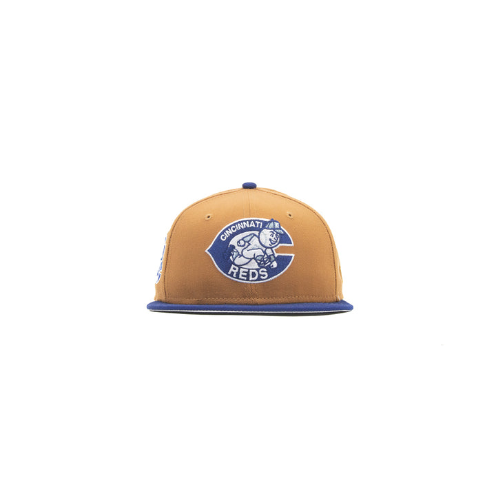 Cincinnati Reds Big Red Machine Fitted Cap (Bronze/Dark Royal)