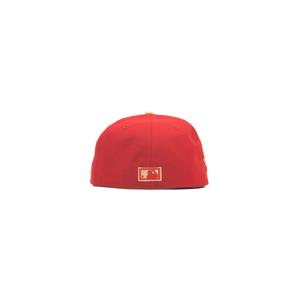 Cincinnati Reds 150th Anniversary Fitted Cap (Scarlet/Vanilla Gold)