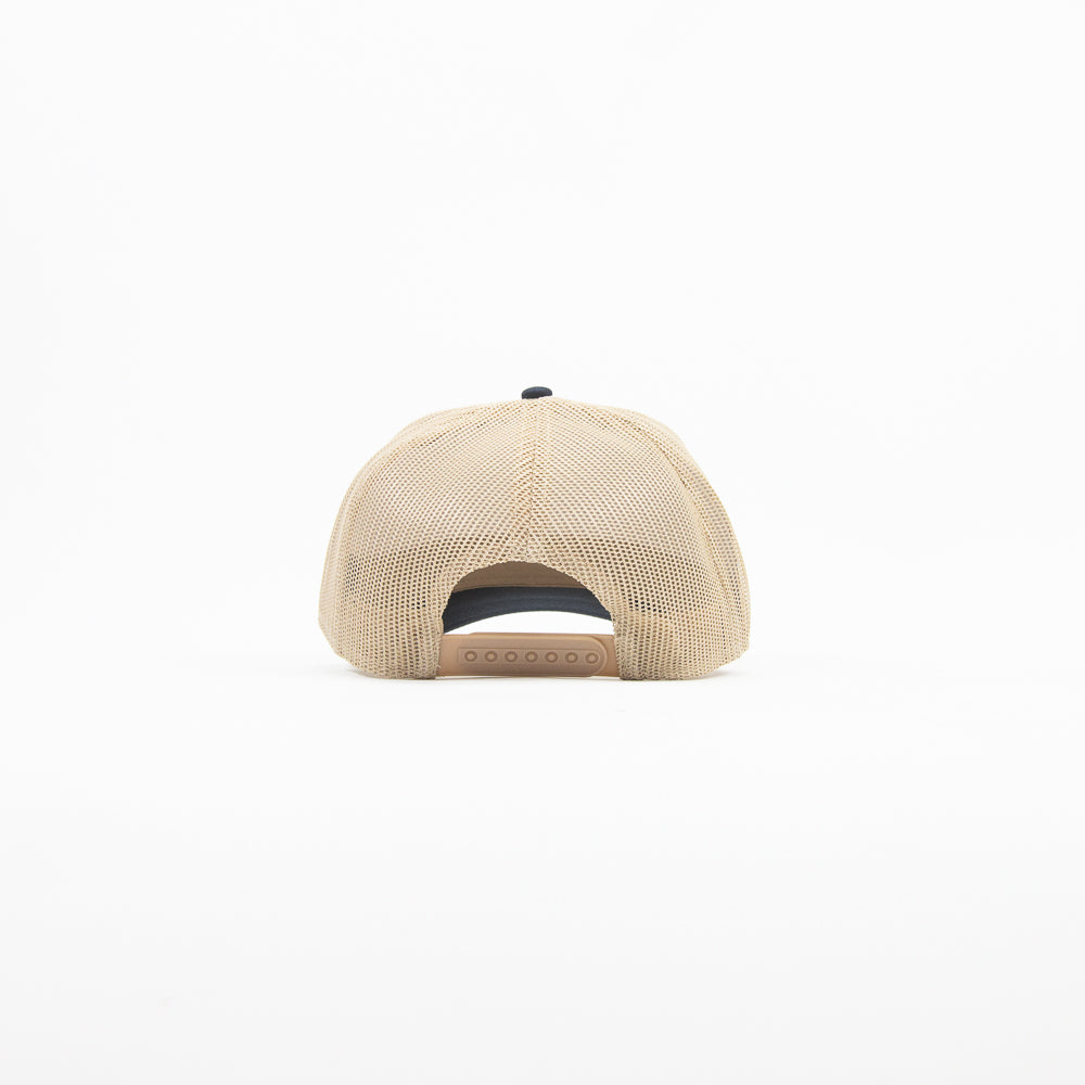 The World is Yours Trucker Hat (Tan/Navy)