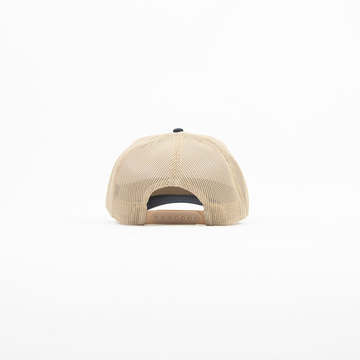 The World is Yours Trucker Hat (Tan/Navy)