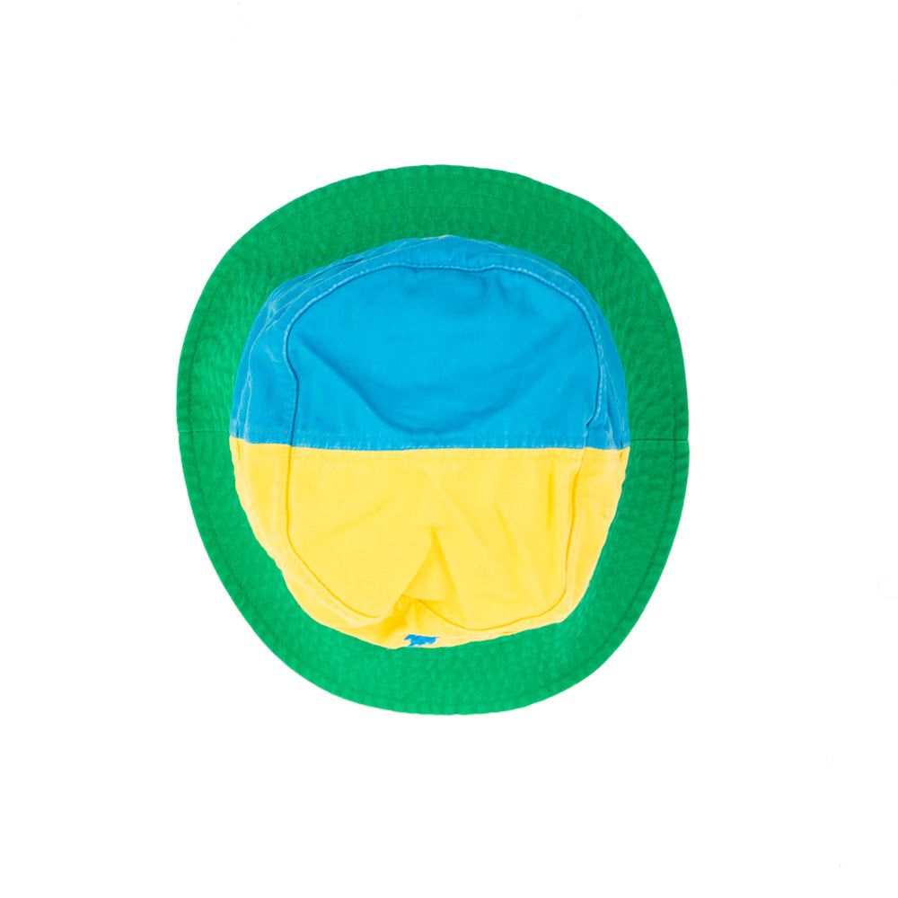Color-Blocked Twill Bucket (Pacific Royal/Yellowfin)