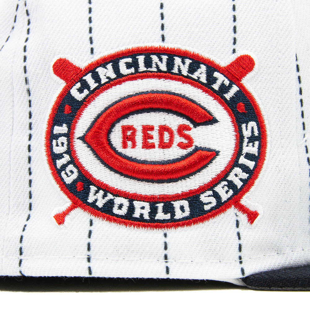 Cincinnati Reds 1919 World Series Fitted Cap (White/Pinstripe)