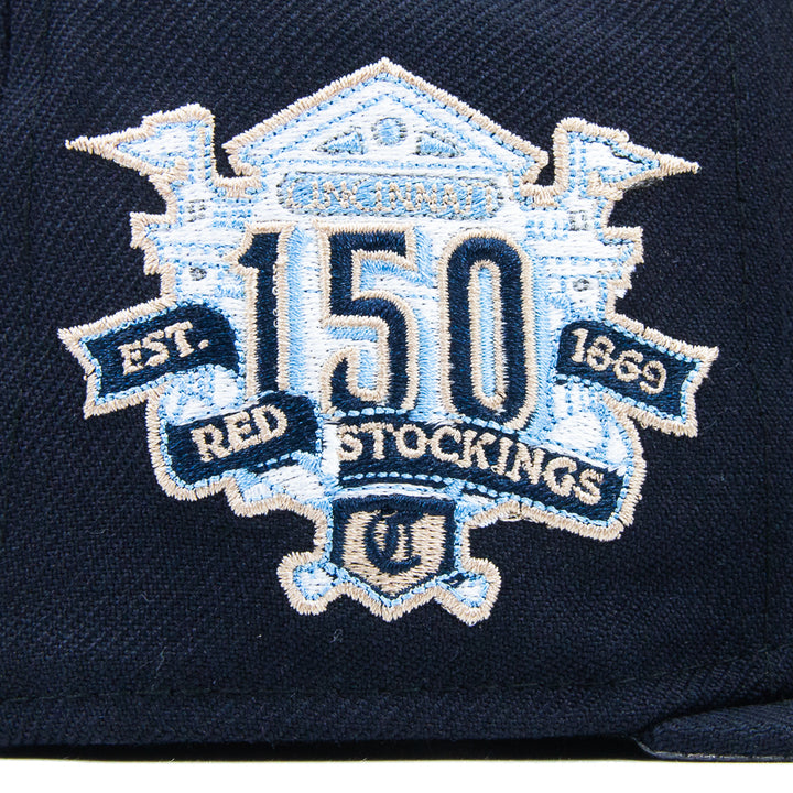 Cincinnati Reds 150th Anniversary Fitted Cap (Navy)