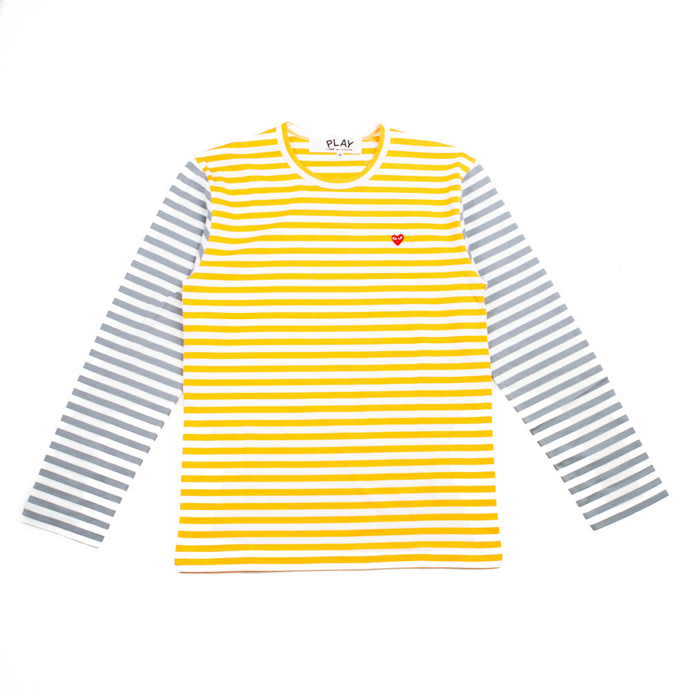 Bi-Coloured Striped Shirt (Yellow/Grey)