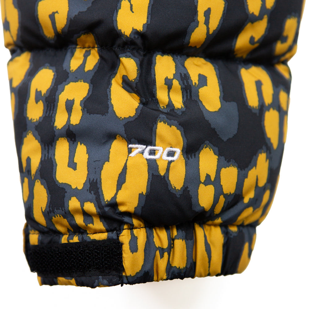 W Print Nuptse Jacket (Yellow/Leopard)