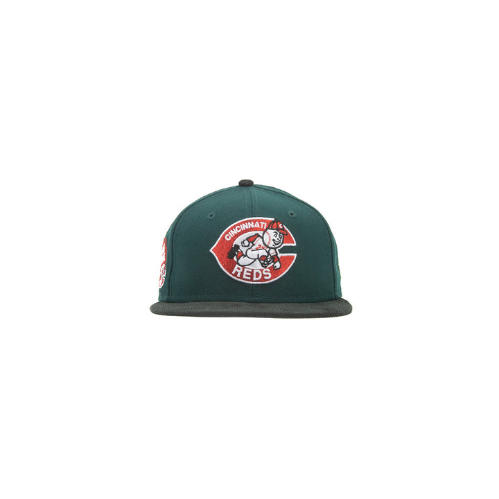 Cincinnati Reds Fitted Cap (Dark Green/Black Corduroy)