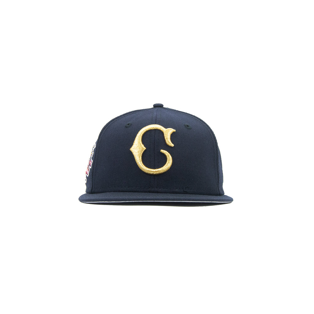 Cincinnati Reds 150th Anniversary Fitted Cap (Navy/Metallic Gold)