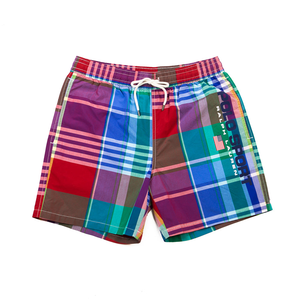 Traveler Swim Short (Red Multi/Madras)