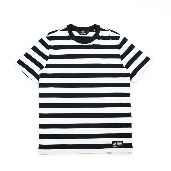 Breton Oversized Tee (White/Black)