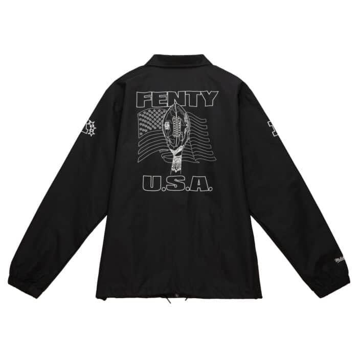 M&N x Fenty Super Bowl Coaches Jacket (Black)