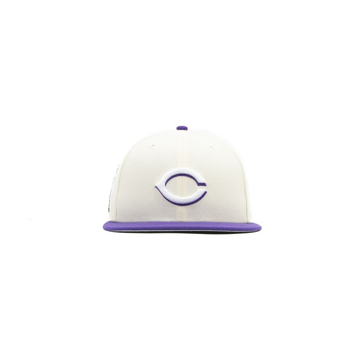 Cincinnati Reds Fountain Fitted Cap (Chrome/True Purple)