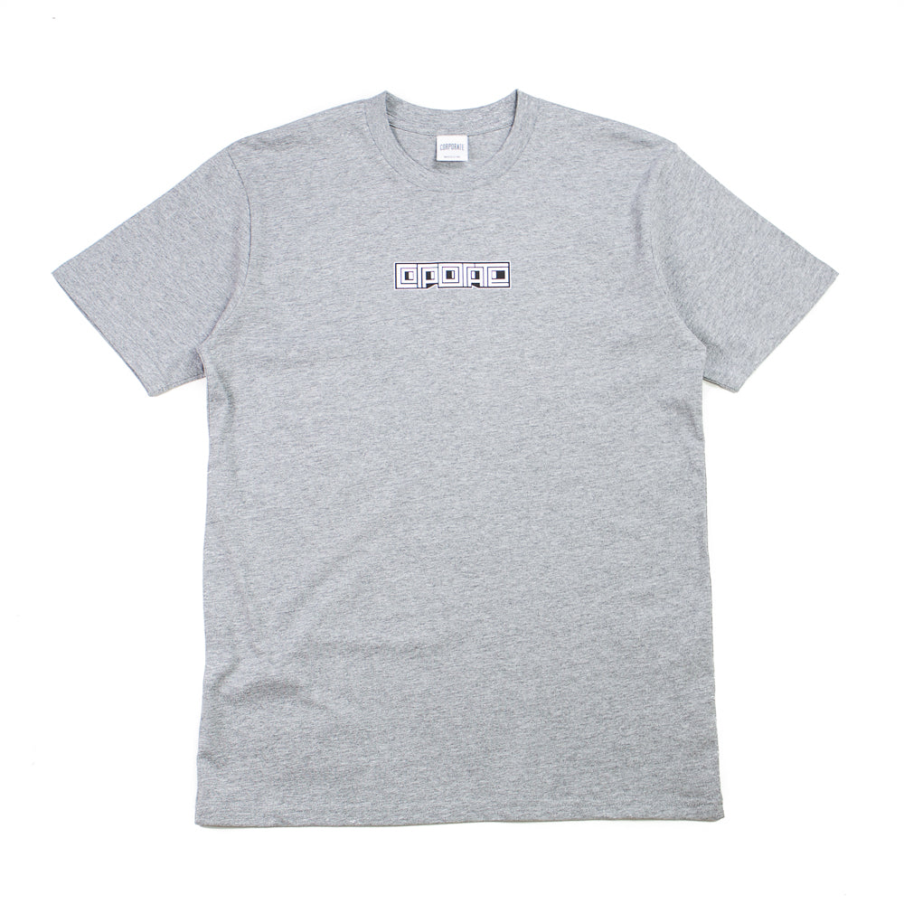 Corporate Block Logo Tee (Athletic Grey)