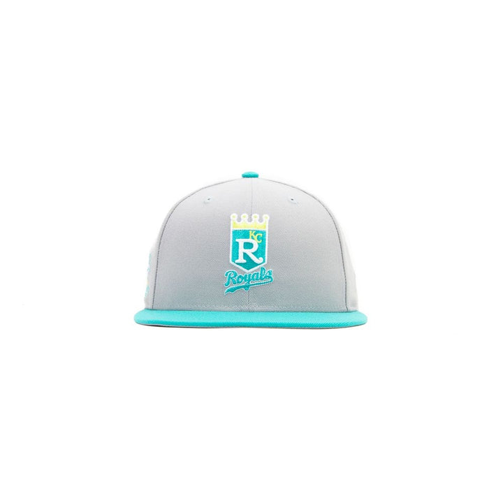 Kansas City Royals 1985 World Series Fitted Cap (Grey/Teal)