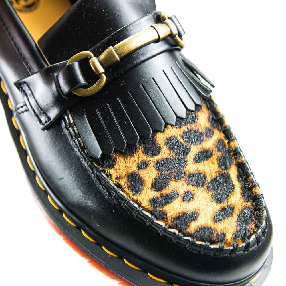 Adrian Snaffle Dress Shoe (Black/Micro Leopard)