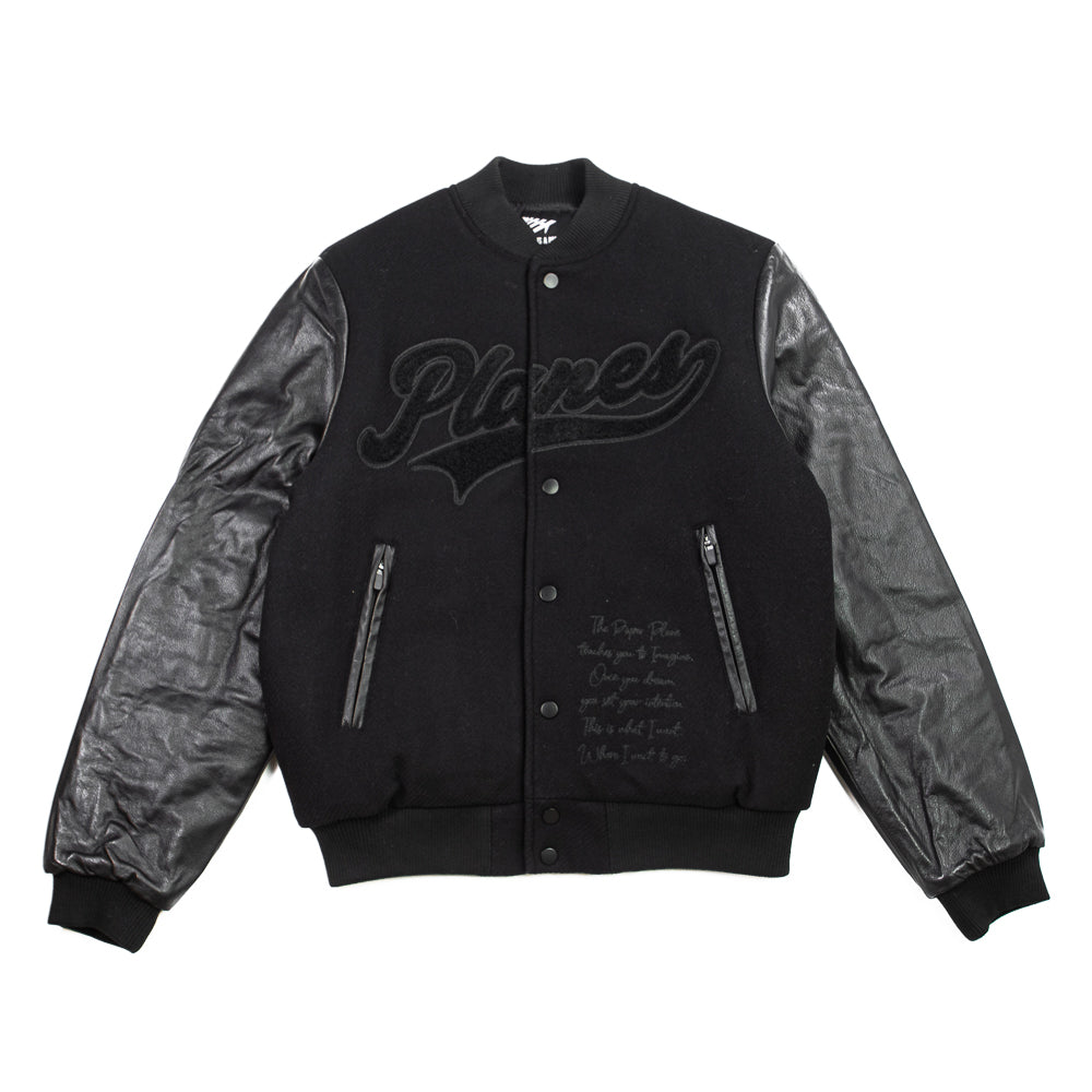 Planes Varsity Jacket (Triple Black) – Corporate