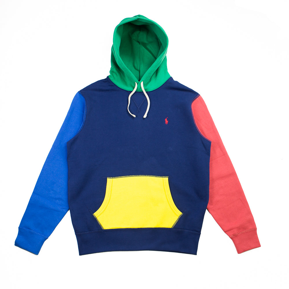 Ralph Lauren Fleece Pullover Hoodie (Light Navy/Multi)