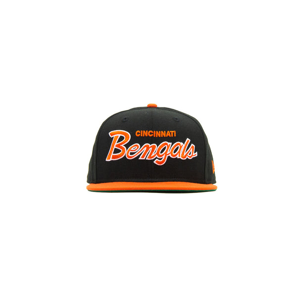 New! Cincinnati Bengals New Era Griswold Script 9FIFTY Snapback Hat Tonal  White