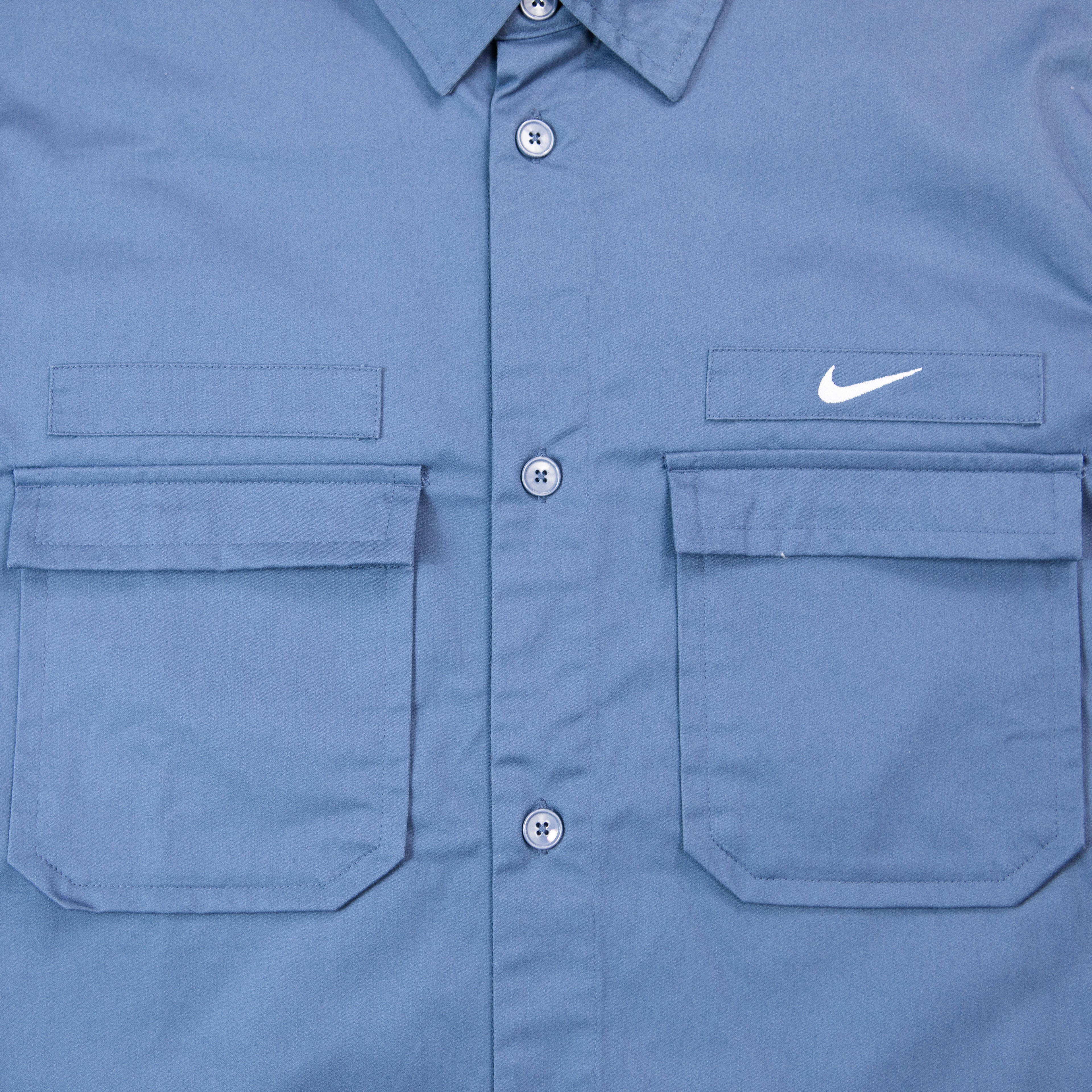 Nike Life Woven SS Button-Down Shirt (Diffused Blue/White) – Corporate