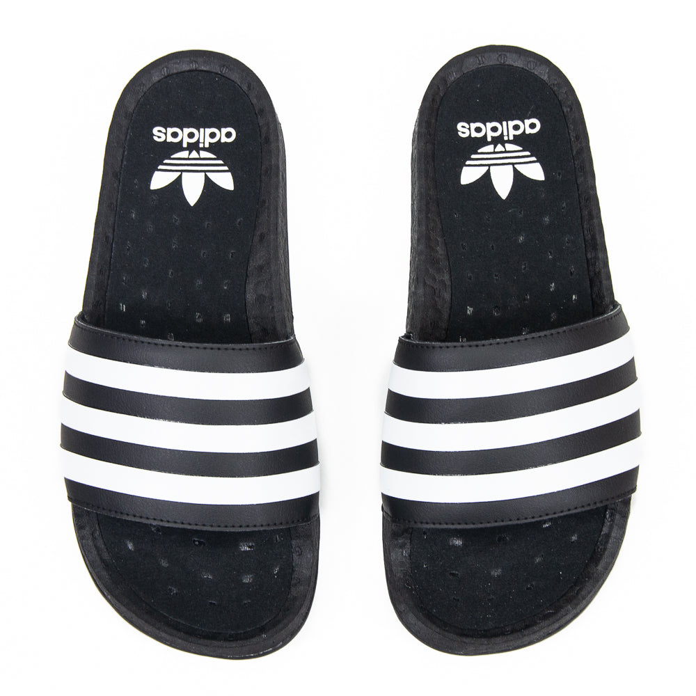 Adilette Boost Slides (Black/White)