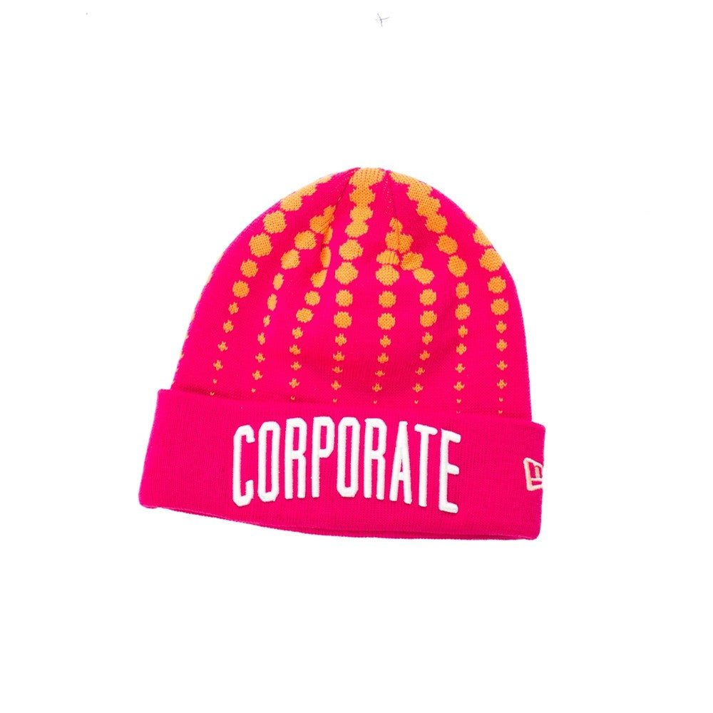 Dotted Beanie (Pink/Orange)